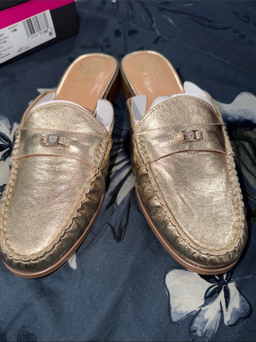 New! Vince Camuto Womens Cobby Leather Slip-on Mule 10M